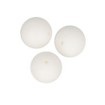 Perles en silicone rondes 1,5 cm - blanc - 3 pcs