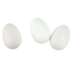 Oeuf en plastique blanc 6 x 4 cm x 8 pcs