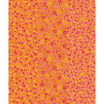 Feuille Decopatch - Fleurettes Orange - 30 x 40 cm