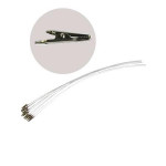 Pince crocodile + fil métal 60 cm 10 pcs