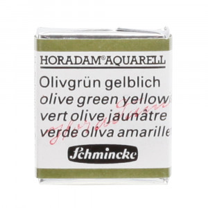 Peinture aquarelle Horadam demi-godet extra-fine - 525 - Vert olive jaunâtre