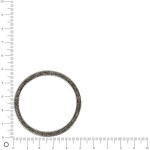Anneau plat en métal argent ø 50 mm