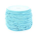 Fil élastique guipé 1mm par 28m - Cyan