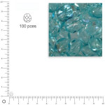 Perles facettées dépolies 4 mm x 100 pces - Turquoise