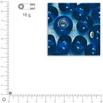 Rocailles intérieur argenté - Bleu foncé - Ø 2,6 mm x 16 g