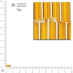 Rocailles tubes - Or - 7 x 2 mm x 15 g
