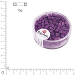 Perles de rocailles Metallic dépoli dé 3,4 mm x 15 g - Violet