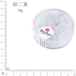 Perles de rocaille Arktis dépolies blanc Ø 3,4 mm x 15 g