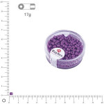 Perles de rocailles Metallic dépoli Ø 4 mm x 17g - Violet