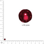 Perles en verre Renaissance 4 mm - Rouge