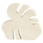 Feuille Monstera en bois 19 x 20 cm Ep.19 mm