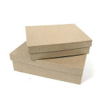 Boîte rectangle en papier mâché 10 x 7 x 2,5 cm