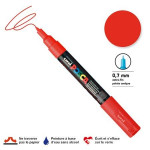 Marqueur pointe conique PC-1MC extra-fine 1mm - Rouge