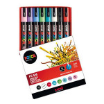 Marqueur Posca trait moyen 2,5 mm - Boite de 8 couleurs assorties NC08