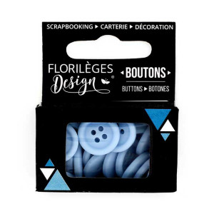 Boutons - 1,5 cm - bleu acier