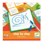Jeu éducatif Apprendre à dessiner Step by step Animals and Co