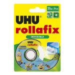 Bande adhésive Rollafix invisible 25 m x 19 mm + dévidoir