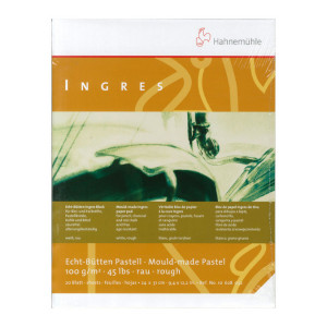Papier Ingres blanc en bloc - 100 g/m² - 42 x 46 cm