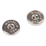 Boutons magnétiques argent 18 mm par 2