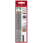 Crayons graphite Grip 2001 HB par 3 + gomme