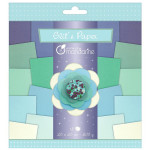 Papier pailleté Glit's Paper 18 nuances de bleu 200 g/m²