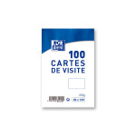 Carte de visite blanche 82 x 128 mm 100 pcs