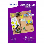Feuille autocollante Blanc brillant 19,9 x 28,9 cm - 8 pcs