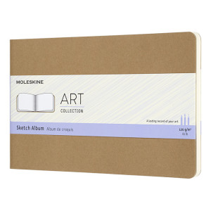 Album pour croquis Kraft papier ivoire 120 g/m² - 9 x 17 cm