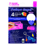 Plastique dingue Fluo 4 feuilles 20 x 26 cm