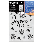 Pochoir décoration Joyeux noël enneigé