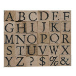 Tampons Alphabet majuscule en bois